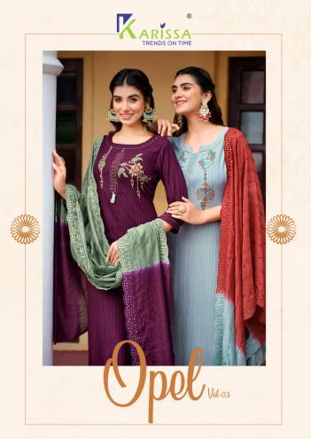 Opel Vol 3 By Karisaa Designer Festive Wear Readymade Salwar Kameez Collection